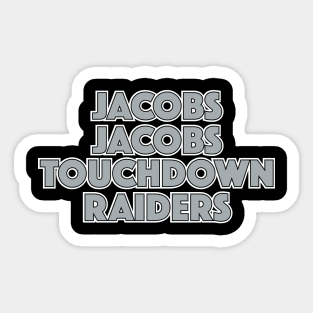 JACOBS JACOBS TOUCHDOWN RAIDERS Sticker